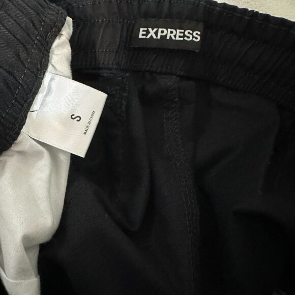 Express Small Black Elastic Waist Joggers - Picture 5 of 6